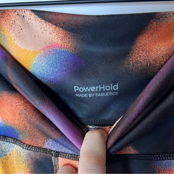Fabletics Power-Hold High Waisted Cropped Workout Leggings - Fun Patterned - Picture 2 of 7